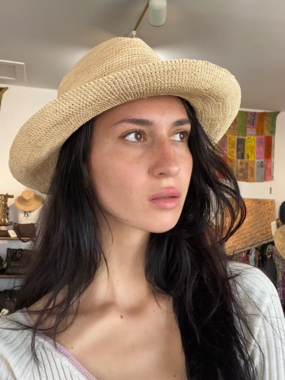 Frantic Straw Hat in Beige
